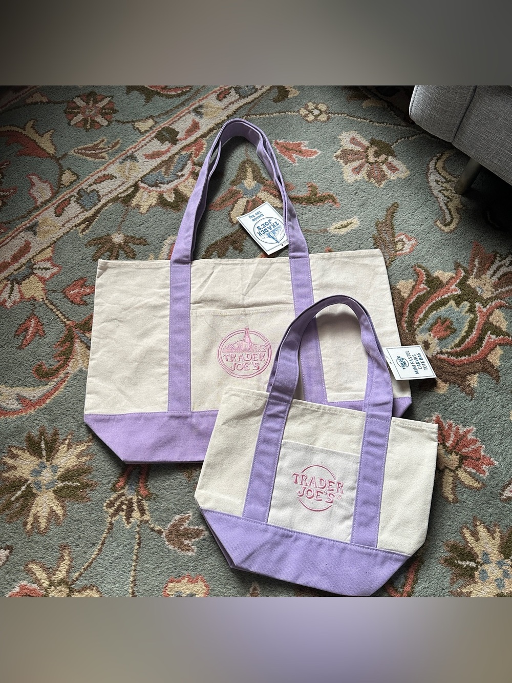 Trader Joe’s Lavender Tote Bags (Large & Mini)